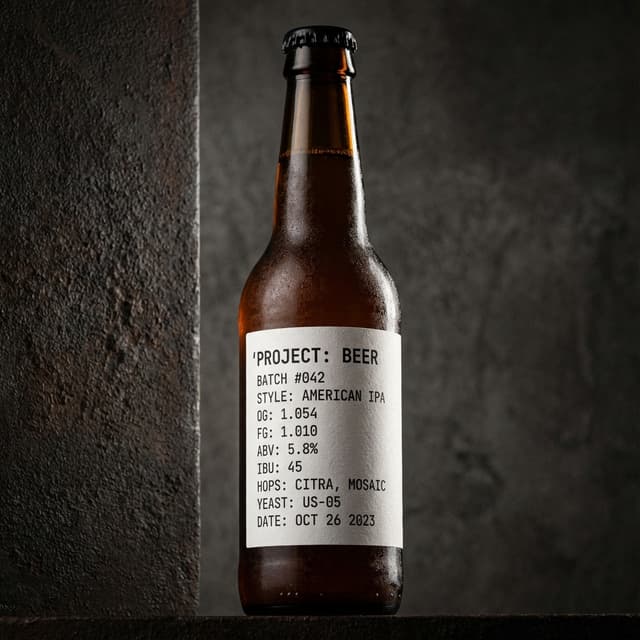 Brown Ale med teknisk etikett